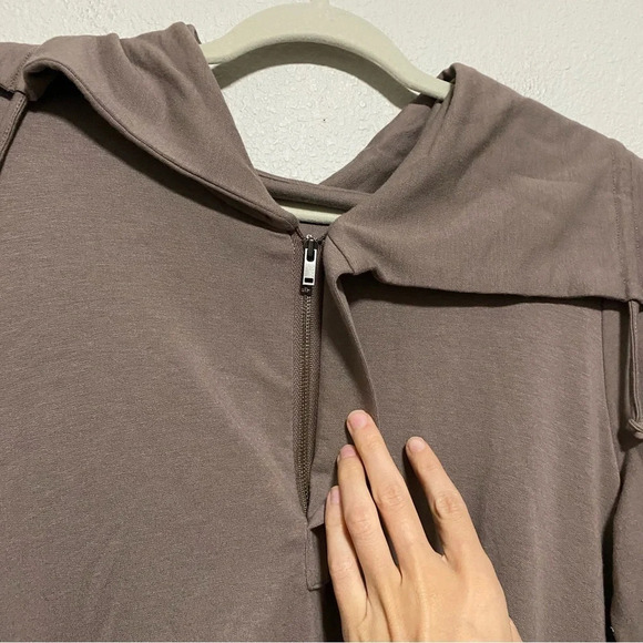 Soft Surroundings Dark Taupe Tunic Length Sweater - Picture 4 of 9